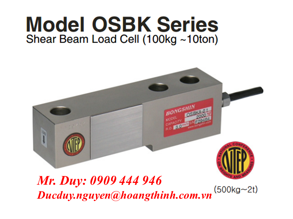 Loadcell Bongshin dạng thanh OSBKA - 2T uy tín tại Tp. Hồ Chí Minh